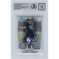 Max Fried San Diego Padres autographié 2014 Bowman Chrome Draft Top Prospects #CTP-8 Beckett Fanatics Witnessed Authenticated 10 Card