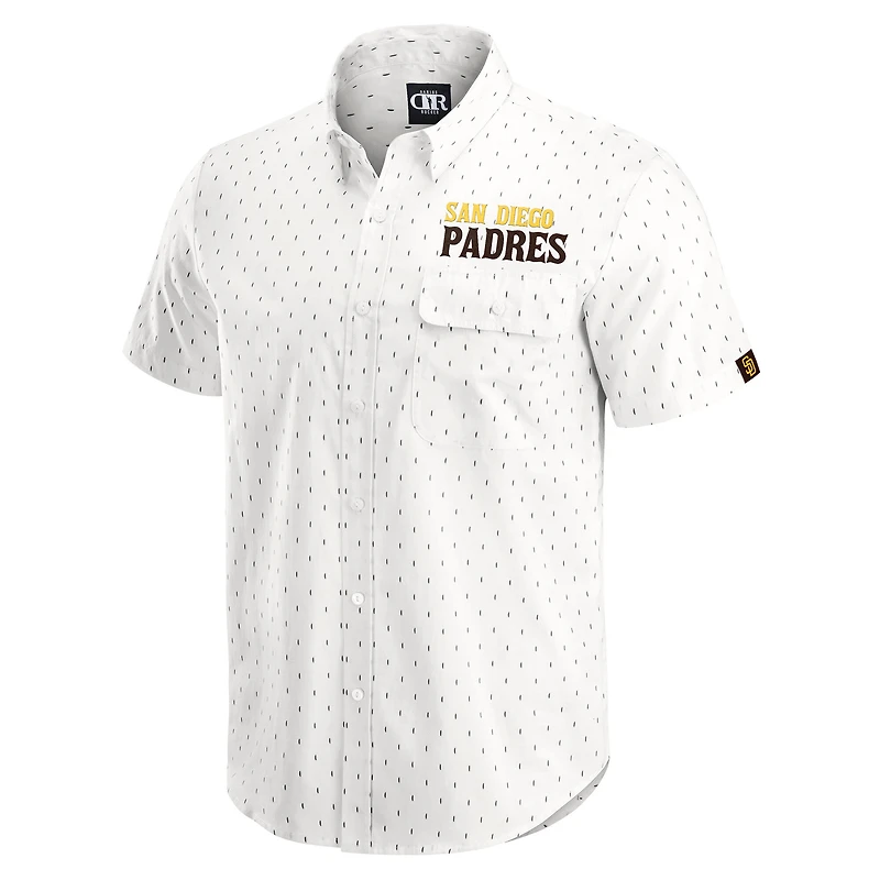Chemise boutonnée imprimée crème pour homme de la collection Darius Rucker par Fanatics des Padres San Diego
