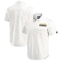 Men's Darius Rucker Collection by Fanatics  Cream San Diego Padres Printed Button-Down Shirt