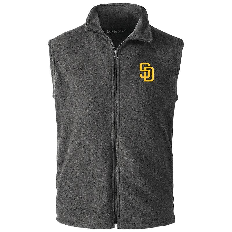 Gilet zippé Dunbrooke Gray pour homme des San Diego Padres Houston