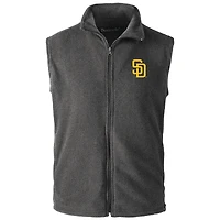 Gilet zippé Dunbrooke Gray pour homme des San Diego Padres Houston