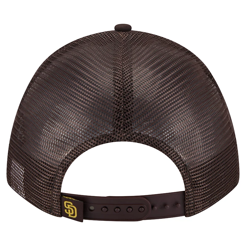 Men's New Era  Dark Brown San Diego Padres Minimalist 9FORTY A-Frame Adjustable Hat