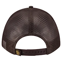 Men's New Era  Dark Brown San Diego Padres Minimalist 9FORTY A-Frame Adjustable Hat