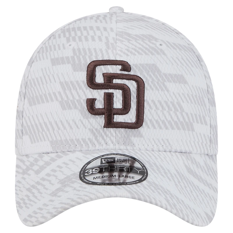 Casquette New Era blanche San Diego Padres Graded 39THIRTY Flex pour homme