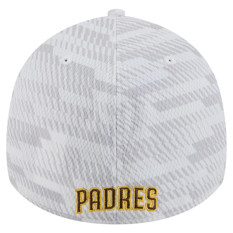 Casquette New Era blanche San Diego Padres Graded 39THIRTY Flex pour homme
