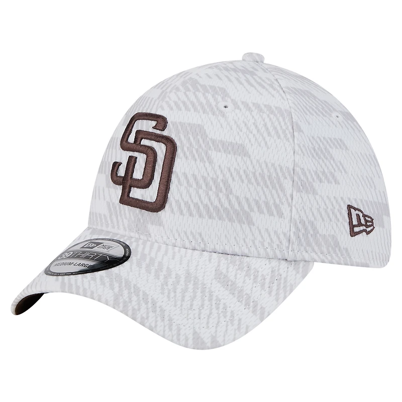 Casquette New Era blanche San Diego Padres Graded 39THIRTY Flex pour homme