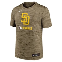 T-shirt Nike marron authentique des Padres de San Diego pour homme Velocity Dri-FIT