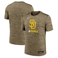 T-shirt Nike marron authentique des Padres de San Diego pour homme Velocity Dri-FIT
