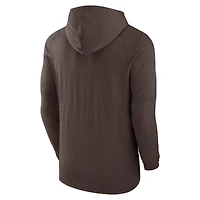 Men's Nike Heather Brown San Diego Padres Authentic Collection Tri-Blend Performance Pullover Hoodie
