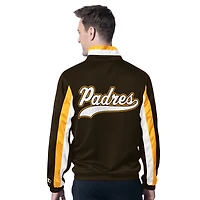 Veste zippée Starter Brown des San Diego Padres pour homme