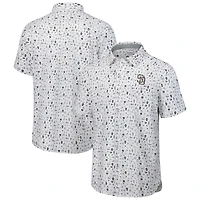 Chemise boutonnée à manches courtes pour homme Tommy Bahama grise San Diego Padres Nova Wave Riptide Rally Camp