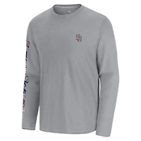 Men's Tommy Bahama  Gray San Diego Padres Tropic Curveball Lux Long Sleeve T-Shirt
