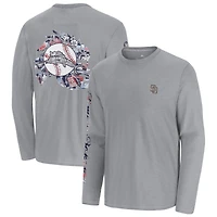 Men's Tommy Bahama  Gray San Diego Padres Tropic Curveball Lux Long Sleeve T-Shirt