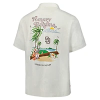Men's Tommy Bahama  White San Diego Padres Grand Slam Bay Camp Button-Up Shirt