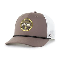 Casquette ajustable Fairway Trucker marron/blanc '47 pour homme des Padres de San Diego
