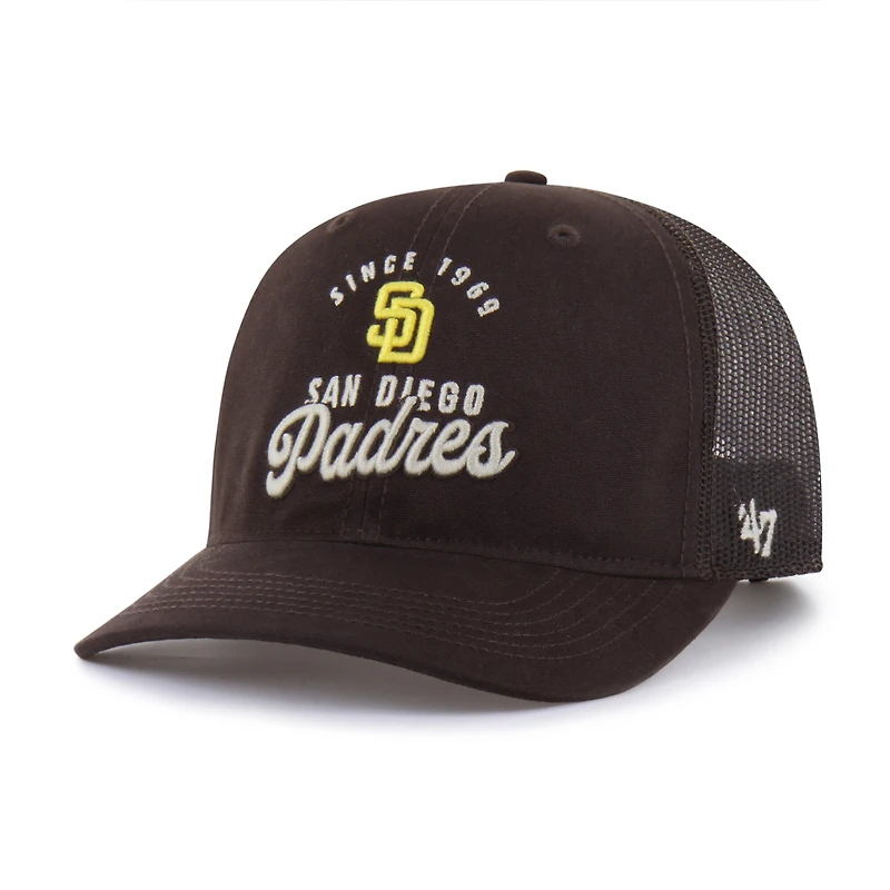 Men's '47 Brown San Diego Padres Pitstop Trucker Adjustable Hat