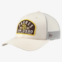 Casquette trucker ajustable Leland crème des Padres de San Diego, modèle 47