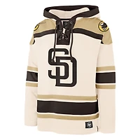 Men's '47 Cream San Diego Padres Superior Lacer Pullover Hoodie