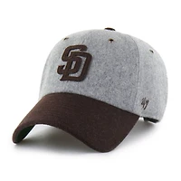 Men's '47  Gray/Brown San Diego Padres Golden Age Wool Clean Up Adjustable Hat