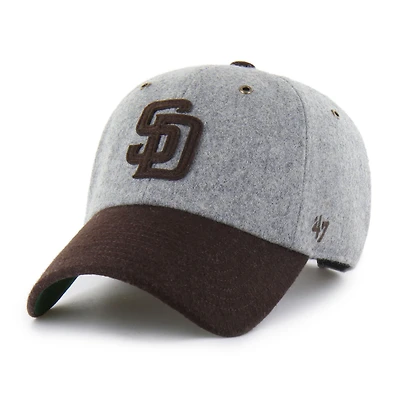 Men's '47  Gray/Brown San Diego Padres Golden Age Wool Clean Up Adjustable Hat