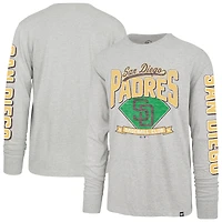 T-shirt à manches longues gris '47 San Diego Padres Fair Ball Franklin pour homme