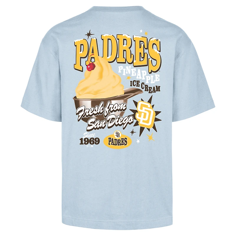 Men's '47 Light Blue San Diego Padres Ice Cream Parlor Foundation T-Shirt