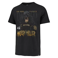 Men's '47 Mason Miller Black San Diego Padres The Reaper Player Graphic T-Shirt