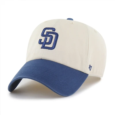 Men's '47  Natural/Blue San Diego Padres Two-Tone Fashion Clean Up Adjustable Hat