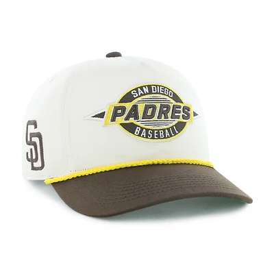 Casquette ajustable pour homme '47 Naturel/Marron San Diego Padres Frame Out Hitch