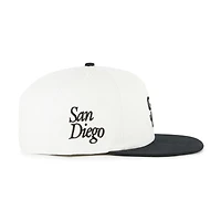 Men's '47 White/Black San Diego Padres Foundation Captain Snapback Hat