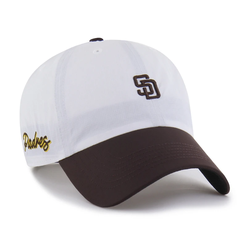 Men's '47 White/Brown San Diego Padres Vista Mini Clean Up brrr° Adjustable Hat