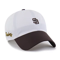 Men's '47 White/Brown San Diego Padres Vista Mini Clean Up brrr° Adjustable Hat