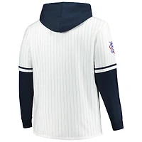 Sweat à capuche blanc pour hommes des Padres de San Diego '47 Big & Tall, collection double en-tête fines rayures