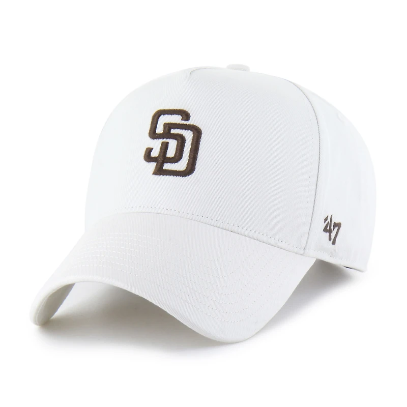 Men's '47 White San Diego Padres Foundational Pinch Offside Adjustable Hat