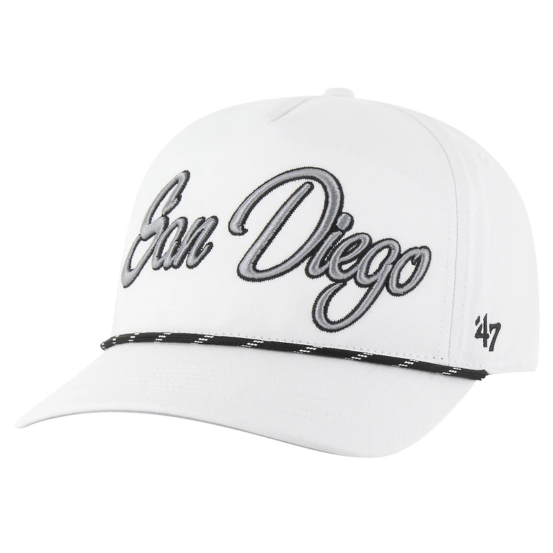 Men's '47 White San Diego Padres Overhand Speckle Hitch Rope Adjustable Hat
