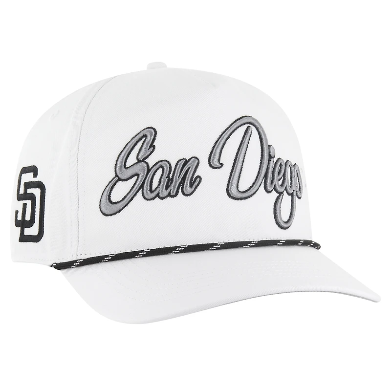 Men's '47 White San Diego Padres Overhand Speckle Hitch Rope Adjustable Hat