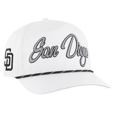 Men's '47 White San Diego Padres Overhand Speckle Hitch Rope Adjustable Hat
