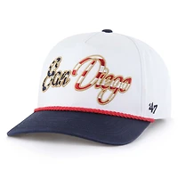 Casquette ajustable blanche patriotique des Padres de San Diego pour homme, modèle 1947
