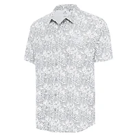Men's Antigua Gray San Diego Padres Resort Button-Up Shirt