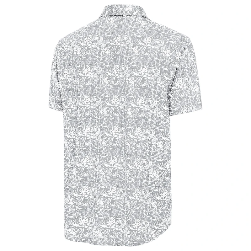 Chemise boutonnée grise Antigua pour homme, San Diego Padres Resort