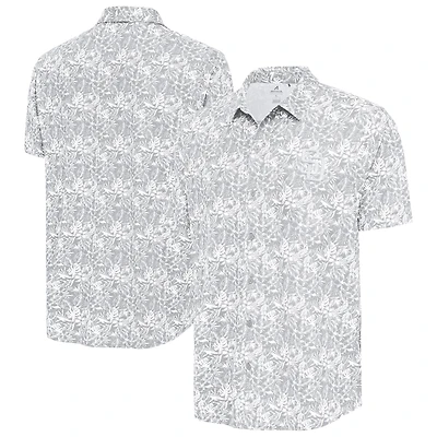Chemise boutonnée grise Antigua pour homme, San Diego Padres Resort