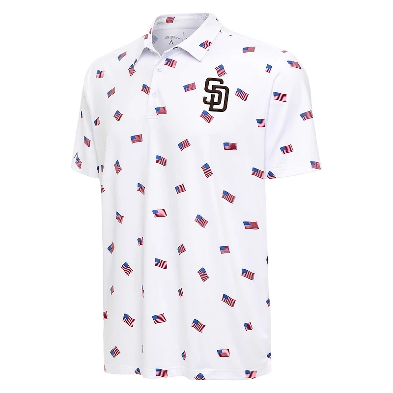 Polo Americana Antigua blanc San Diego Padres pour hommes