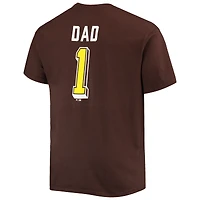 T-shirt pour homme marron San Diego Padres Big & Tall Father's Day #1 Dad