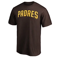 T-shirt marron pour homme avec logo officiel des Padres de San Diego