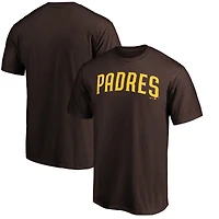Men's  Brown San Diego Padres Official Wordmark T-Shirt