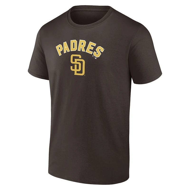 T-shirt marron personnalisé pour homme, série de victoires des Padres San Diego