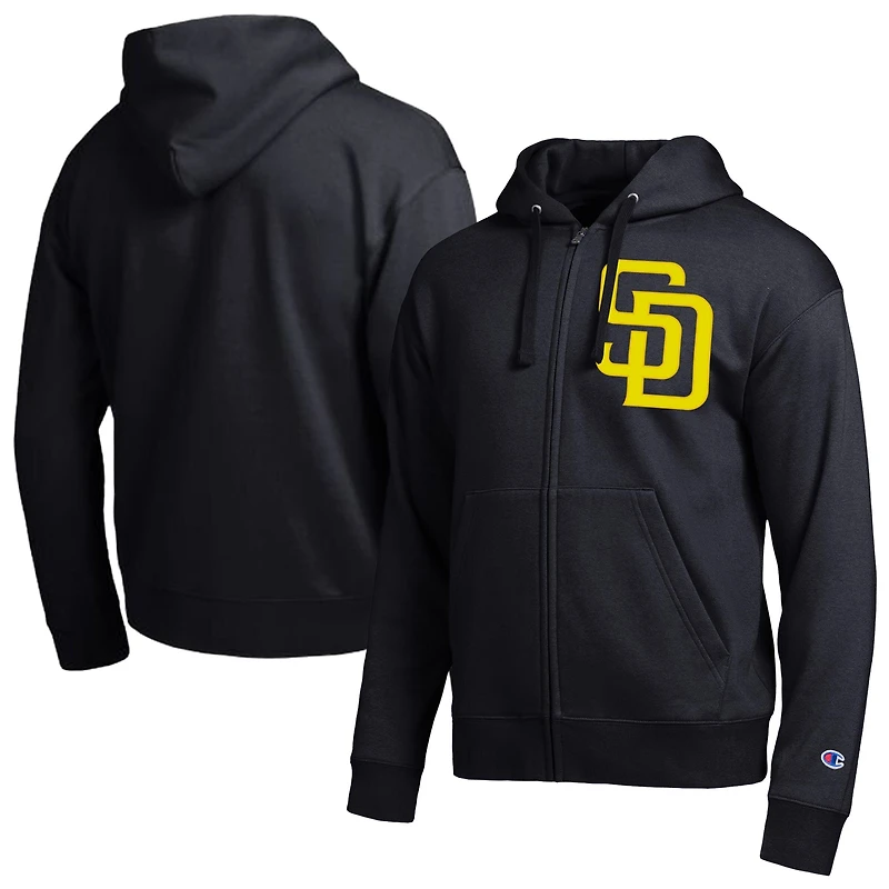 Sweat à capuche zippé noir Champion San Diego Padres All-Star pour homme