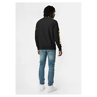Sweat-shirt Champion noir pour homme, modèle San Diego Padres, en chenille à tissage inversé.