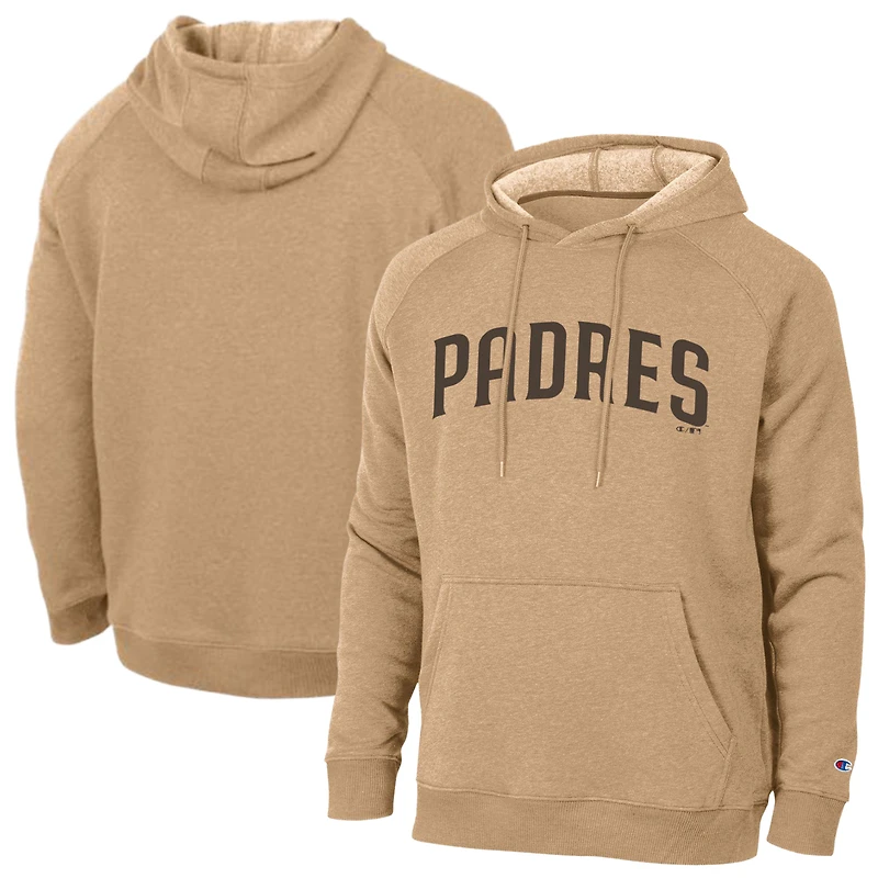 Sweat à capuche raglan marron Champion San Diego Padres Triumph Tri-Blend pour homme