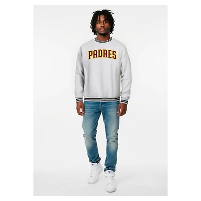 Men's Champion Heather Gray San Diego Padres Reverse Weave Sweatshirt